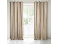 Zdjęcie: Zasłona Aggie 140x250 cm cappuccino na przelotkach EUROFIRANY