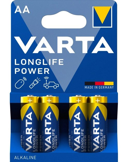 Zdjęcie: Baterie alkaliczne Longlife Power LR6/AA 4 sztuki VARTA