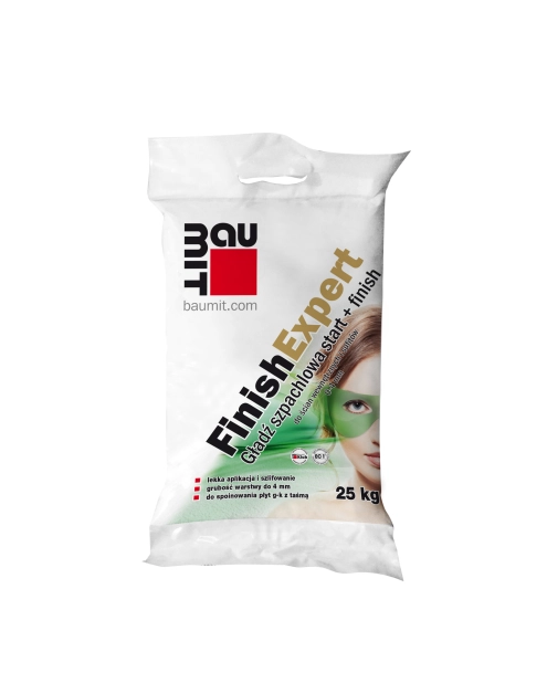 Zdjęcie: Gładź szpachlowa start+finish FinishExpert 25 kg BAUMIT