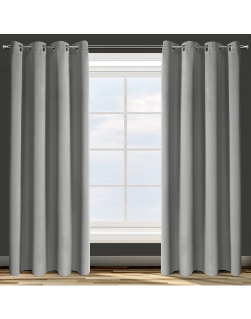 Zdjęcie: Zasłona gotowa D91 Parisa 135x250 cm szary EUROFIRANY