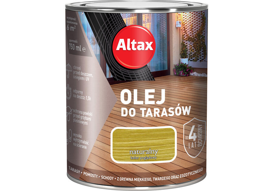 Zdjęcie: Olej do tarasu 0,75 L naturalny ALTAX