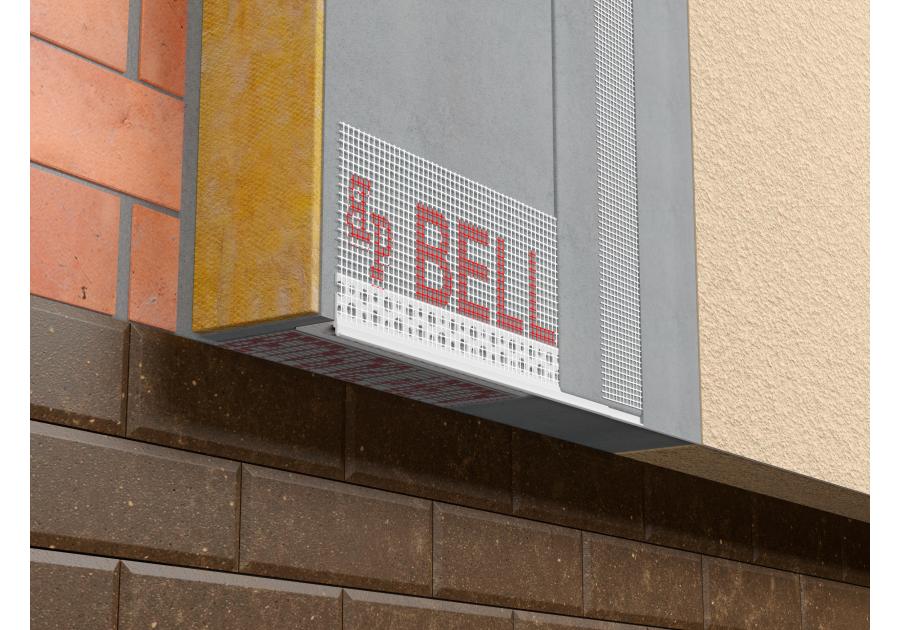 Zdjęcie: Listwa PVC okapnikowa, podtynkowa z siatką BP14 Lux N L250 biała BELLA PLAST