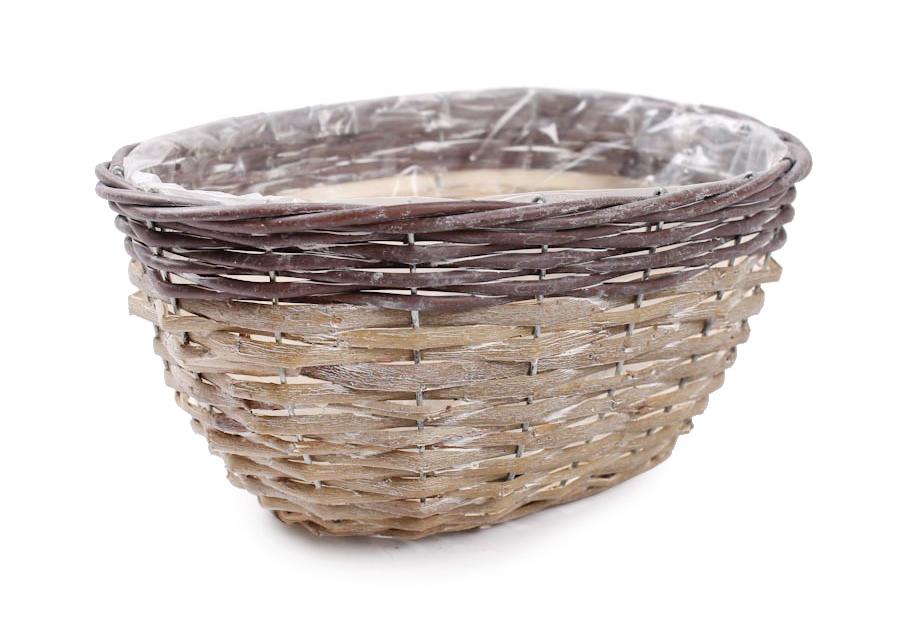 Zdjęcie: Osłonka wiklinowa na doniczkę 28x21x13 cm TIN TOURS