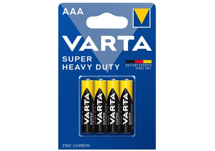 Zdjęcie: Bateria cynkowo-węglowa Super Heavy Duty R03/AAA 4 sztuki VARTA