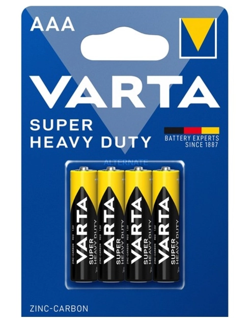 Zdjęcie: Bateria cynkowo-węglowa Super Heavy Duty R03/AAA 4 sztuki VARTA