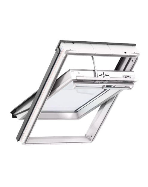 Zdjęcie: Okno elektryczne GLU 0061Z21A drewniano-poliuretanowe u góry, 78x118 cm VELUX