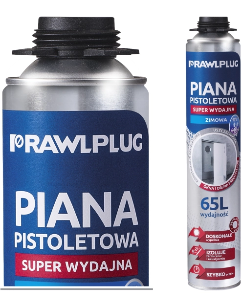 Zdjęcie: Piana pistoletowa superwydajna zimowa 830 ml RAWLPLUG