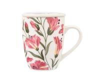 Zdjęcie: Kubek z zaparzaczem i pokrywką 340 ml dekoracja alstromeria ALTOM DESIGN