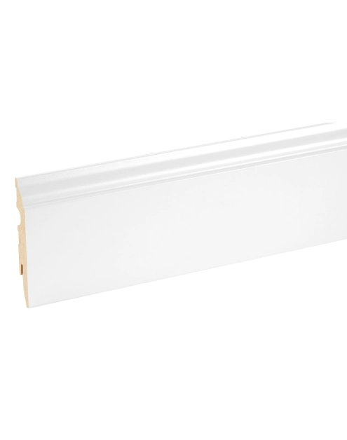 Zdjęcie: Listwa przypodłogowa MDF Biały RAL 9003 okleina półmat 8,2x1,3 cm dekor 1, 220 cm CEZAR