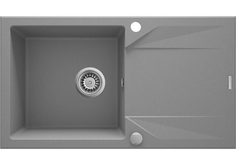 Zdjęcie: Zlewozmywak Evora szary metalik granit 1K Z/O 780x440x193, space saver DEANTE