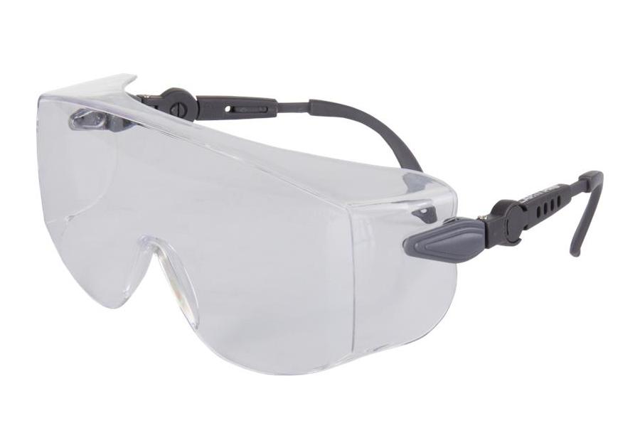 Zdjęcie: Okulary ochronne bezbarwne regulowane, odporność mechaniczna F, CE, LAHTI PRO