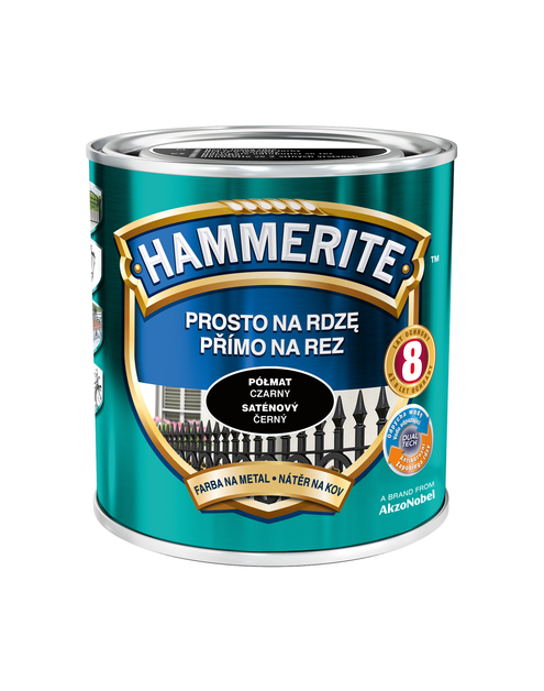 Zdjęcie: Farba do metalu 0,7 L czarny półmat HAMMERITE