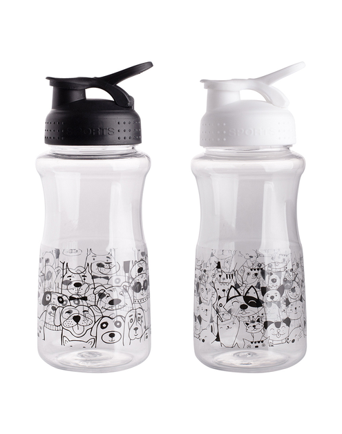 Zdjęcie: Butelka plastikowa na wodę z nakrętką 500 ml mix dekoracji ALTOMDESIGN