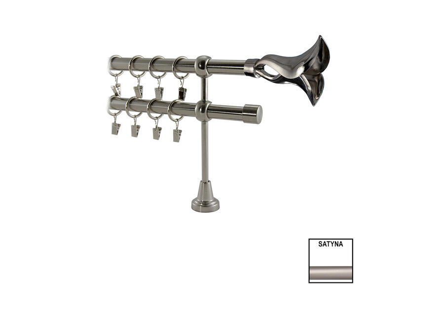 Zdjęcie: Karnisz podwójny Valentina fi 19 mm - 480 cm fiore satyna KARWEL