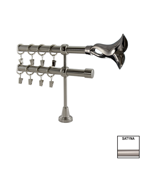 Zdjęcie: Karnisz podwójny Valentina fi 19 mm - 480 cm fiore satyna KARWEL