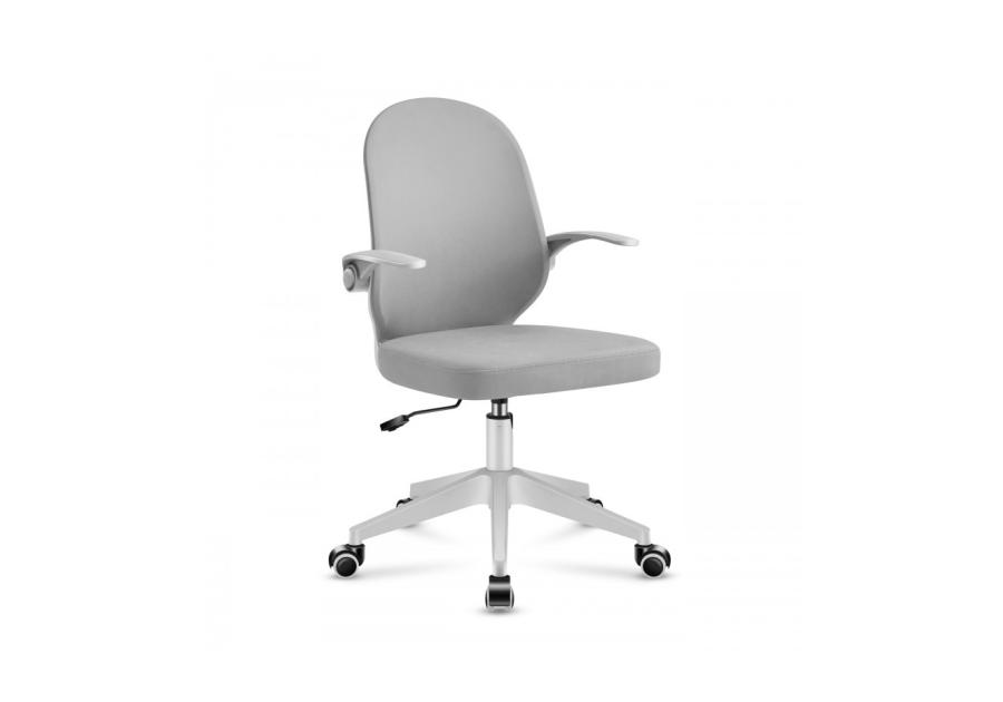 Zdjęcie: Krzesło młodzieżowe Flip White tkanina szara rama biała TS INTERIOR