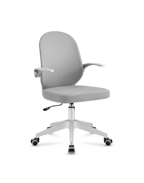 Zdjęcie: Krzesło młodzieżowe Flip White tkanina szara rama biała TS INTERIOR