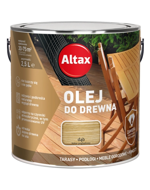 Zdjęcie: Olej do drewna 2,5 L dąb ALTAX