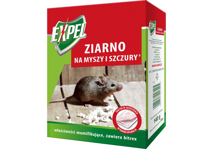 Zdjęcie: Ziarno na myszy i szczury 140 g EXPEL