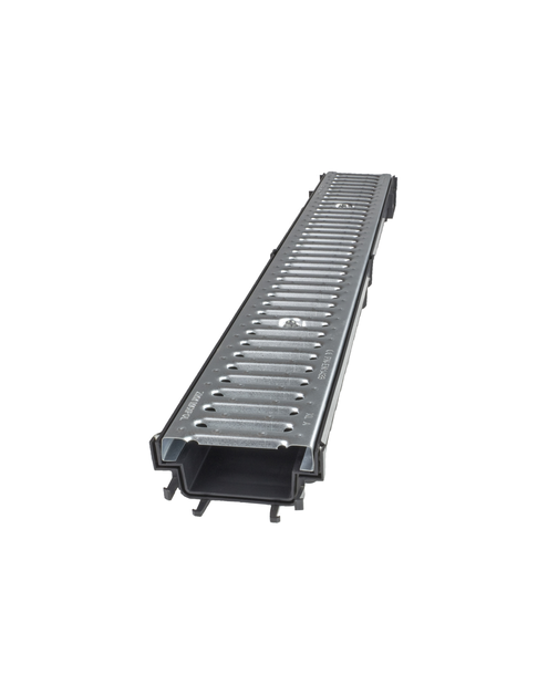 Zdjęcie: Odwodnienie liniowe kanał z kratą STALOWĄ  A15  1000x131x70 mm ZMM MAXPOL