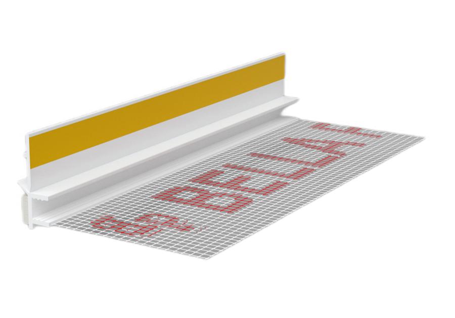 Zdjęcie: Listwa PVC BP13 L250 9/6 biały, przyokienna, dylatacyjna, z siatką i z uszczelką BELLA PLAST