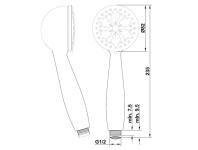 Zdjęcie: Słuchawka natryskowa 1F Ise chrom INVENA