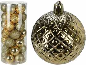 Bombka złota 6 cm - 35 sztuk w tubie KOOPMAN