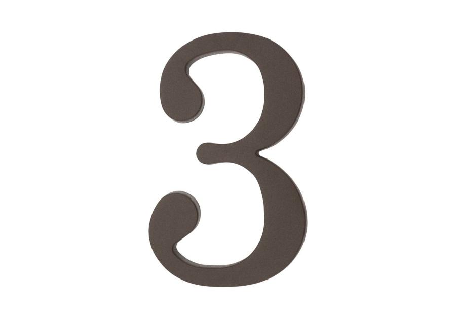 Zdjęcie: Cyfra 3 plastikowa brązowa 180 mm METRO
