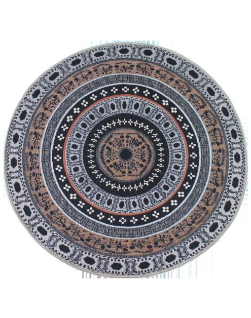 Zdjęcie: Dywan Borneo 5314-4 koło 120 cm czarne INDAVO