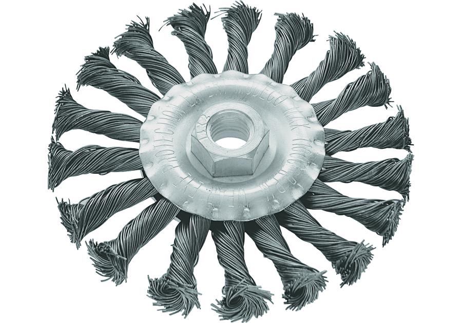 Zdjęcie: Szczotka tarczowa 115 mm stal do szlifierki kątowej - blister - RAWLPLUG