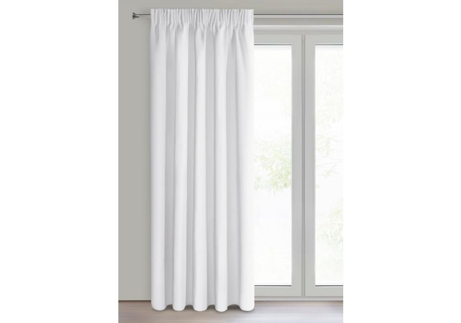 Zdjęcie: Zasłona gotowa Logan na taśmie 135x270 cm biały EUROFIRANY