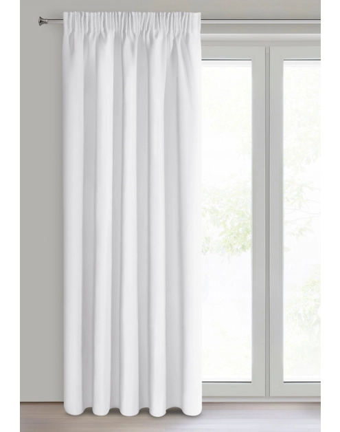 Zdjęcie: Zasłona gotowa Logan na taśmie 135x270 cm biały EUROFIRANY