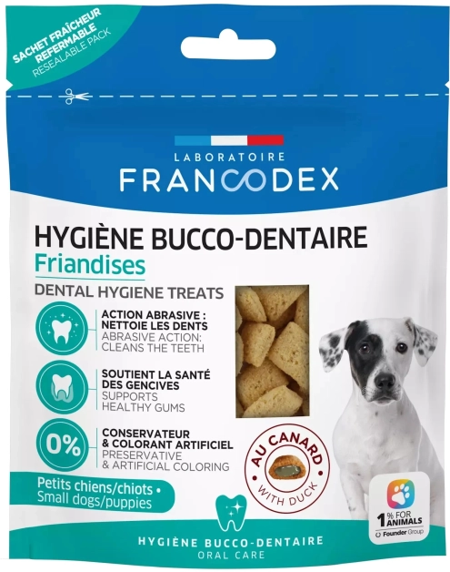 Zdjęcie: Przysmak dentystyczny dla szczeniąt i małych psów smak kaczki 75g FRANCODEX