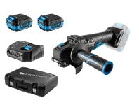 Zdjęcie: Szlifierka kątowa bezszczotkowa 125 mm z włącznikiem łopatkowym 18 V zestaw HOGERT TECHNIK