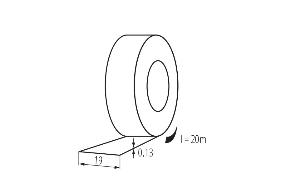 Zdjęcie: Taśma elektroizolacyjna IT-1/20-W KANLUX