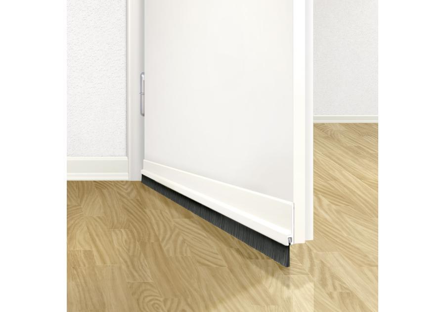 Zdjęcie: Uszczelka szczotkowa Standard pod drzwi 1 m-37 mm, biała TESA