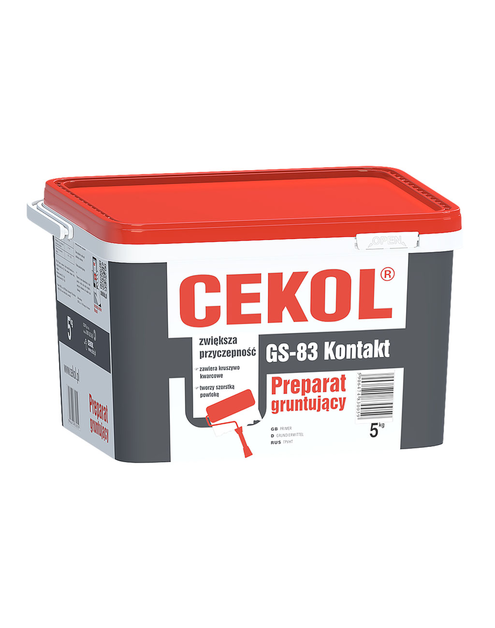 Zdjęcie: Preparat gruntujący GS-83 kontakt 5 kg CEKOL