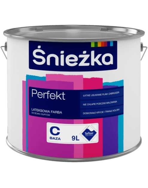 Zdjęcie: Emulsja lateksowa Perfekt BazaC 9L ŚNIEŻKA