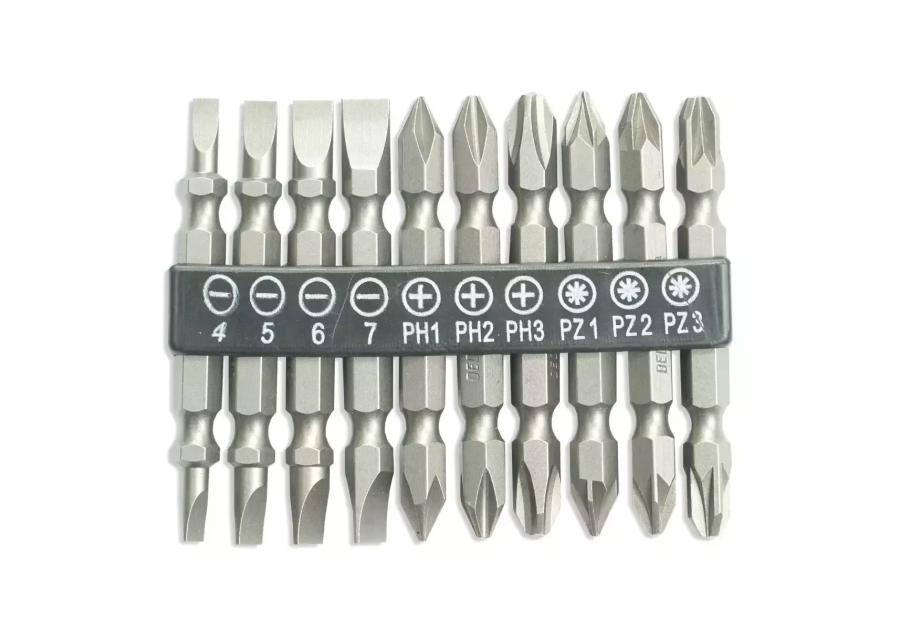 Zdjęcie: Zestaw bitów dwustronnych 65 mm SL4/5/6/7 PH 1/2/3 PZ 1/2/3 10 szt. DEDRA