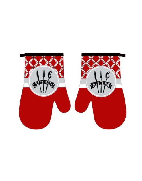 Zdjęcie: Rękawice kuchenne Kitchen F719258C z magnesem komplet 2 sztuk EUROMAT