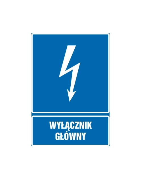 Zdjęcie: Oznaczenie "Wyłącznik główny" 14,8x21 cm METRO
