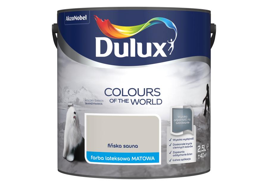 Zdjęcie: Farba do wnętrz Kolory Świata 2,5 L fińska sauna DULUX