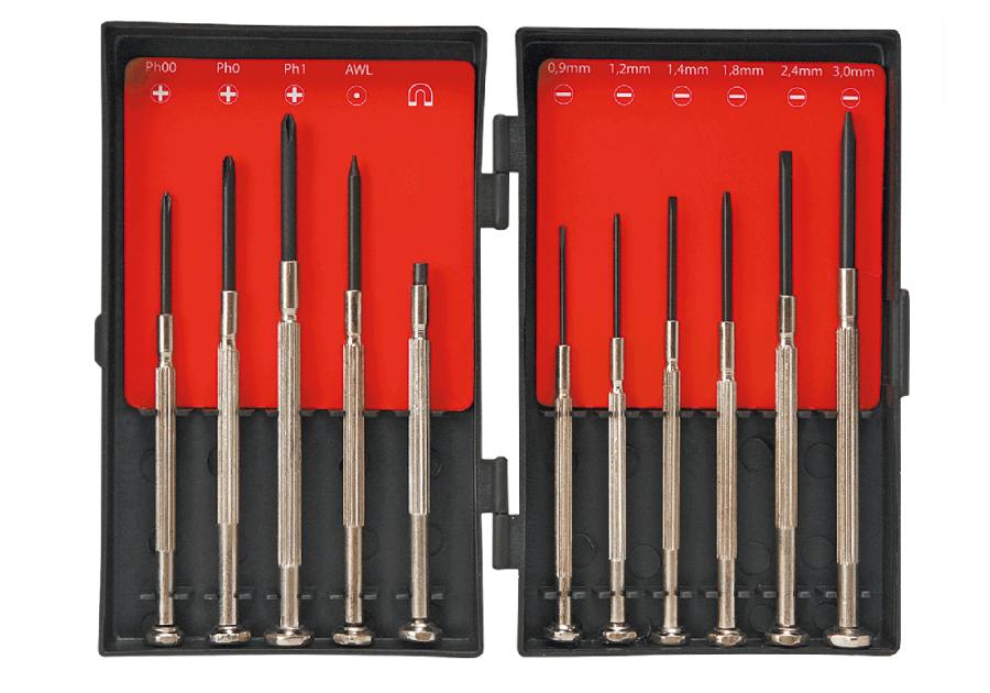 Zdjęcie: Wkrętaki precyzyjne, zestaw 11 sztuk TOP TOOLS