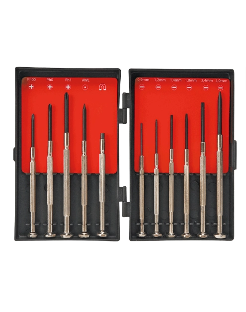 Zdjęcie: Wkrętaki precyzyjne, zestaw 11 sztuk TOP TOOLS