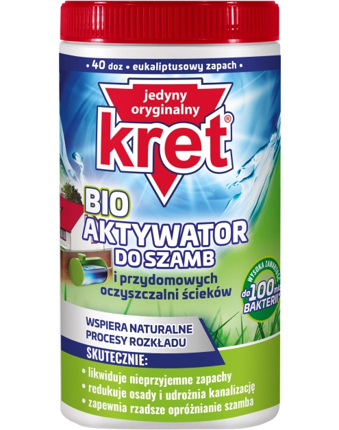 Zdjęcie: Aktywator do szamb i przydomowych oczyszczalni ścieków Bio 1 kg KRET