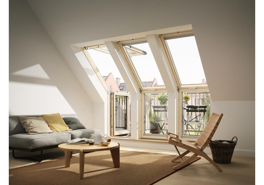 Zdjęcie: Okno balkonowe VEB 3065G drewniane dolna część, 78x109 cm VELUX