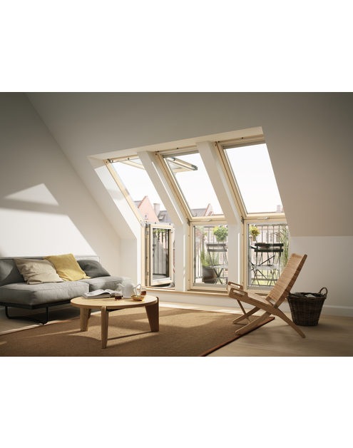 Zdjęcie: Okno balkonowe VEB 3065G drewniane dolna część, 78x109 cm VELUX