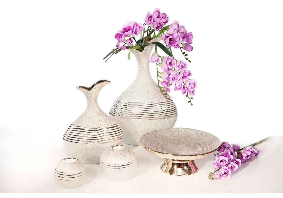 Zdjęcie: Wazon ceramiczny Amy 27x16x44 cm złoty EUROFIRANY