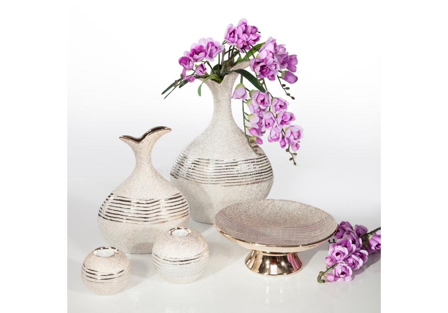 Zdjęcie: Wazon ceramiczny Amy 27x16x44 cm złoty EUROFIRANY