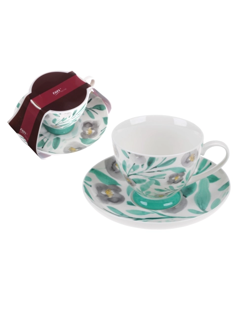 Zdjęcie: Filiżanka i spodek Florence 200 ml z porcelany New Bone wz. 2 RAVI DECOR